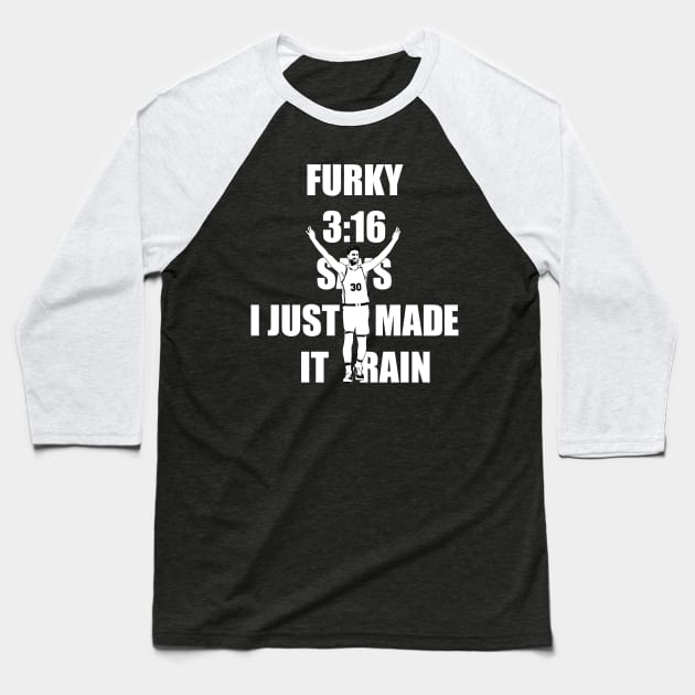 Furky 3:16 Baseball T-Shirt by OptionaliTEES